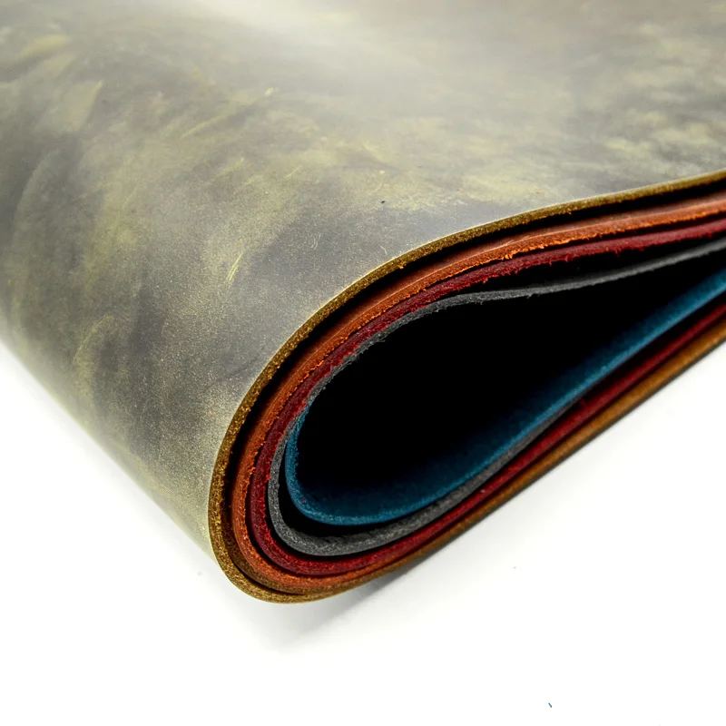 Retro top layer leather five-color crazy horse tanned material soft 2mm thickness | Дом и сад