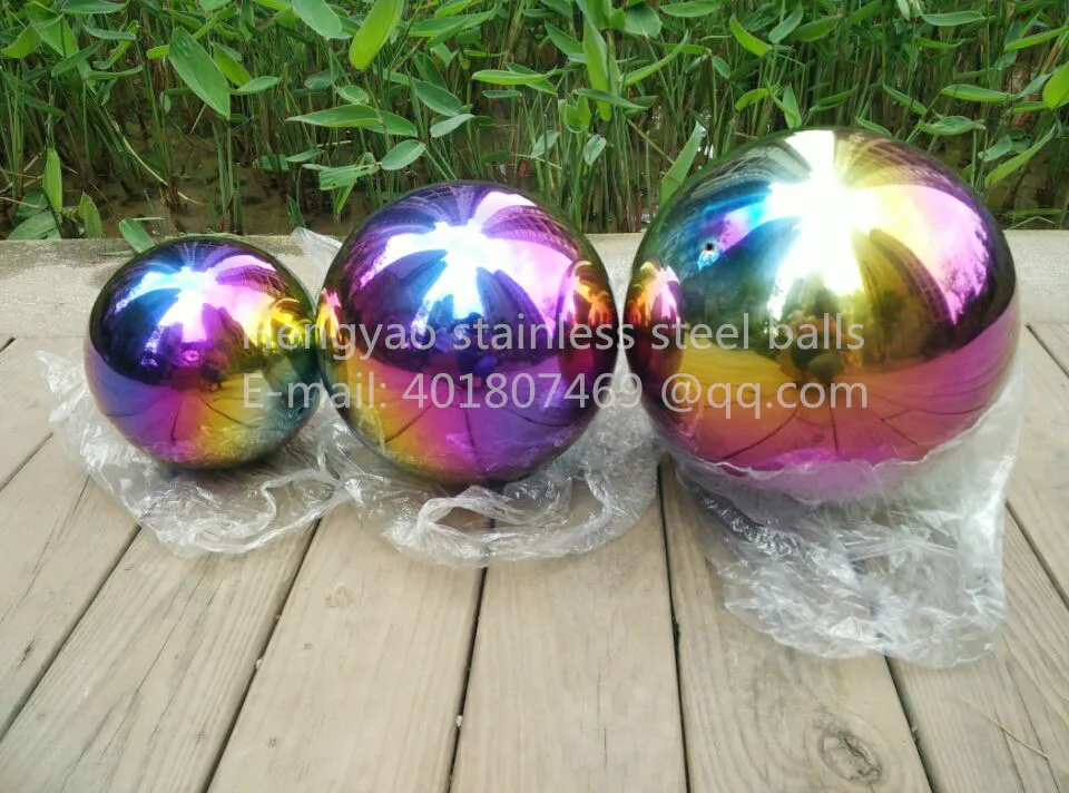 

Multi-color ball Dia 300mm 30cm stainless steel hollow ball seamless fine Sphere Home Yard Swimming Pool Decoration Ornaments