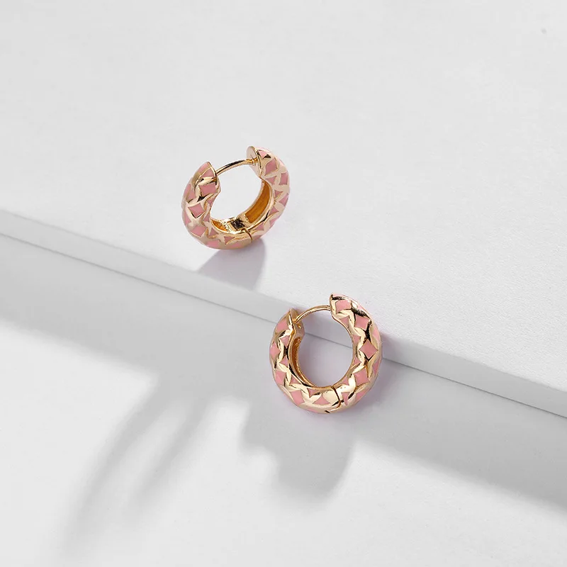 Bijoux аксессуары ювелирные изделия оптом эмалированные медные серьги кольца мини