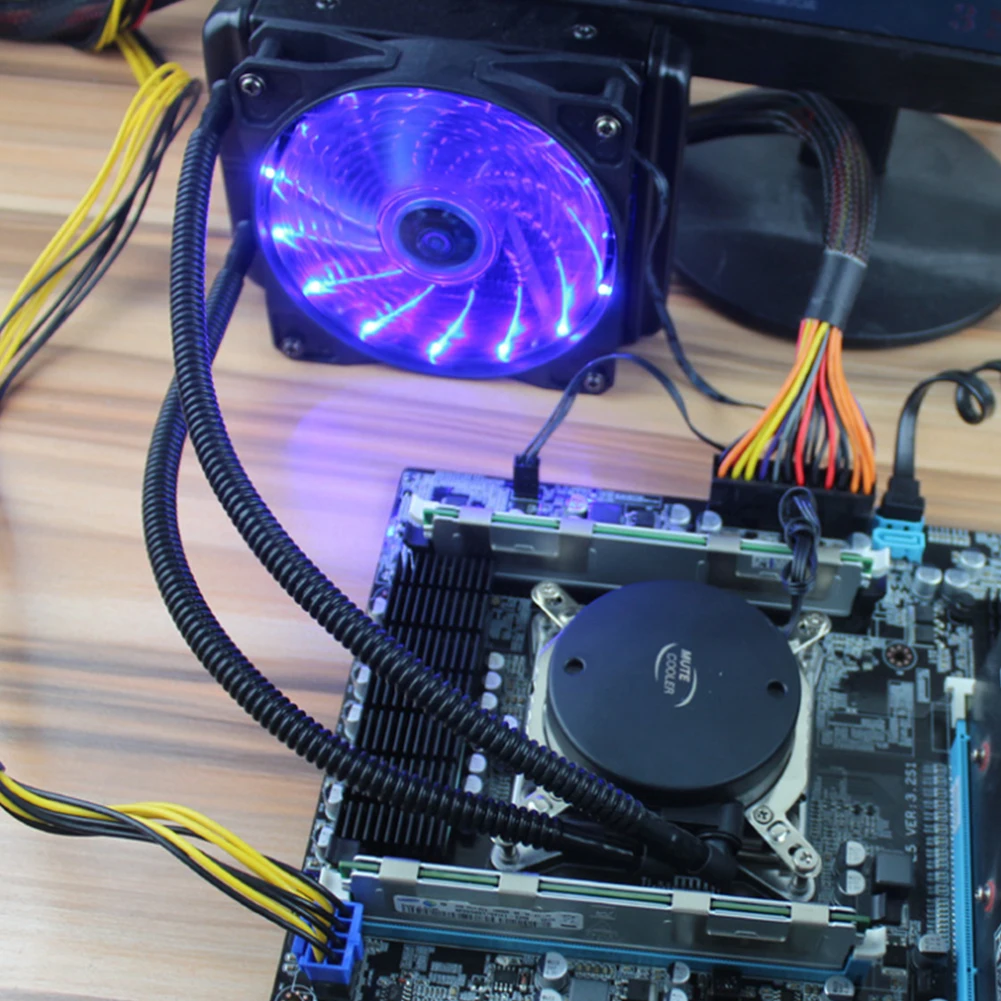 Универсальный 12V pcu водяного охлаждения радиатора водяного охлаждения pc Кулер cpu бесшумное охлаждение светодиодный светильник для компьютера охлаждения процессора