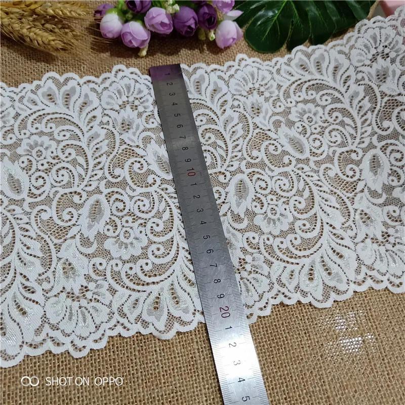 20 2-23 см E2766White растягивающаяся кружевная ткань DIY аксессуары пошива одежды