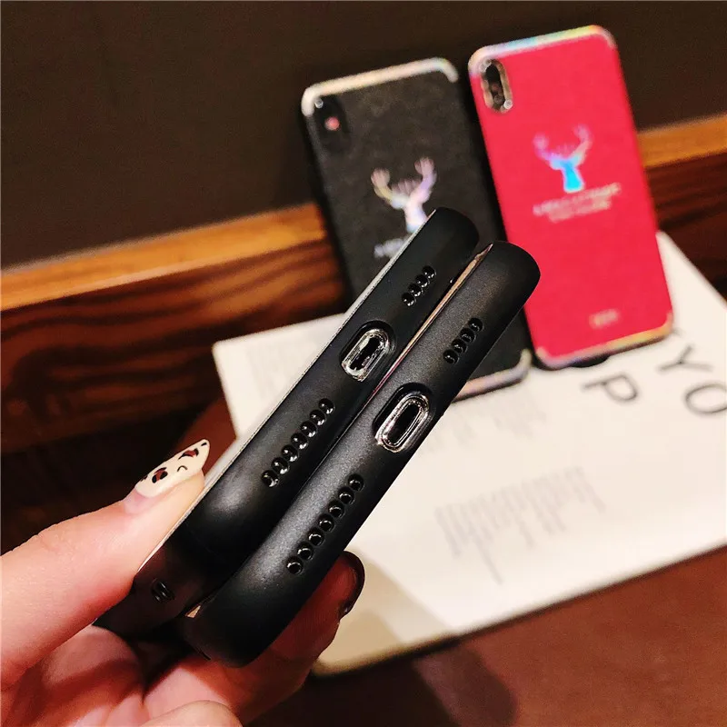 QIBOY градиент модные красочные Олень чехол для iPhone 7 8 6 S Plus X XS Max XR обложки случаях
