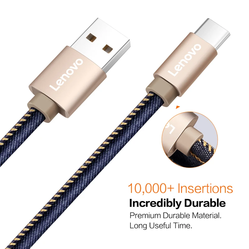 Lenovo 5 шт./лот 1 м Тип usb C кабель быстрая Зарядное устройство кабеля-C USB для samsung S8 Xiaomi