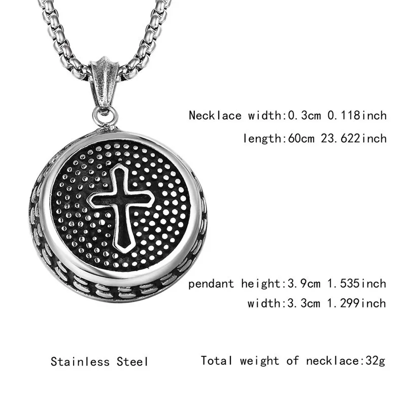 Stainless Steel Cross Crucifix Jesus Piece Pendant Necklace Men Chain Catholic Christian Jewelry Gifts | Украшения и аксессуары