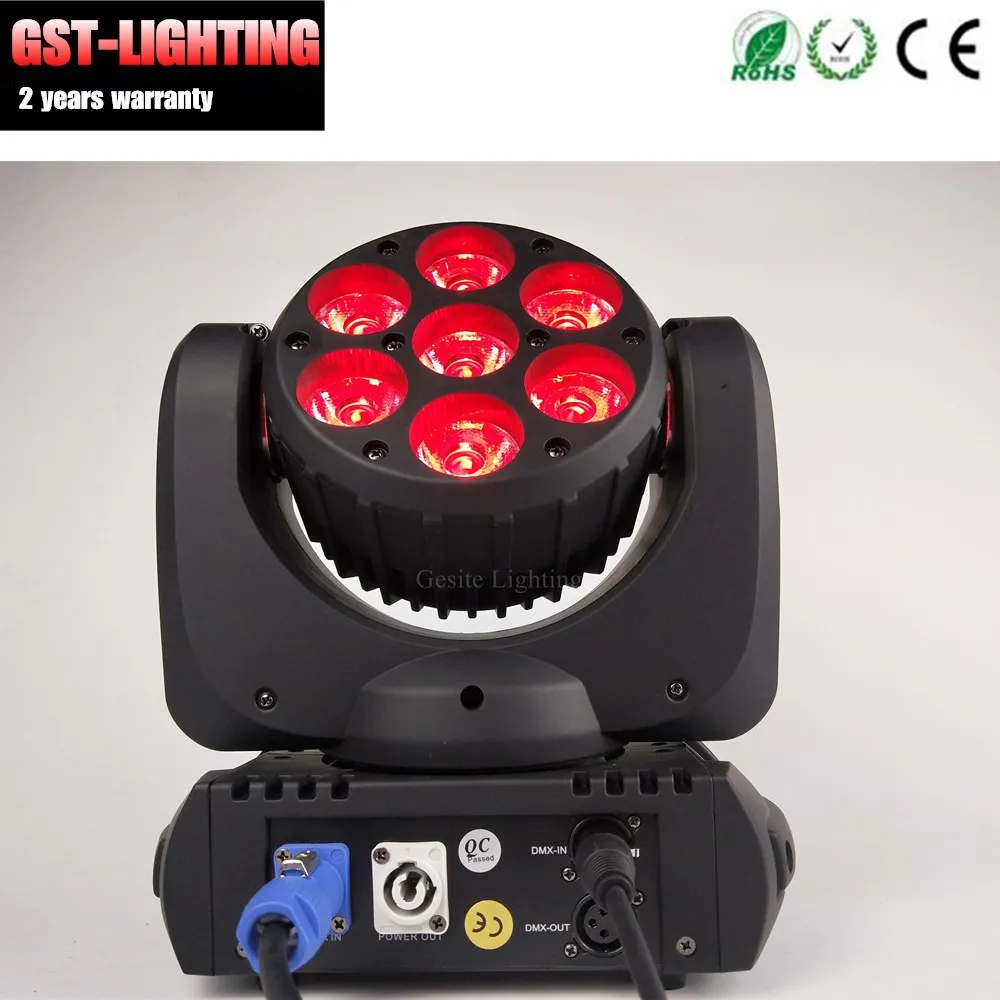 4PCS/LOT 7pcs 12w 4in1 RGBW Stage Light Moving Head Beam Party Dj DMX | Lighting Effect