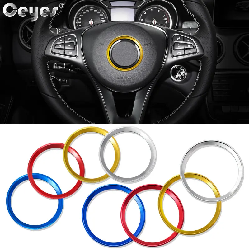 

Ceyes Auto Steering Wheel Decoration Stickers Car Styling Ring Case For Mercedes Benz W204 W205 W203 W210 W212 Cover Accessories