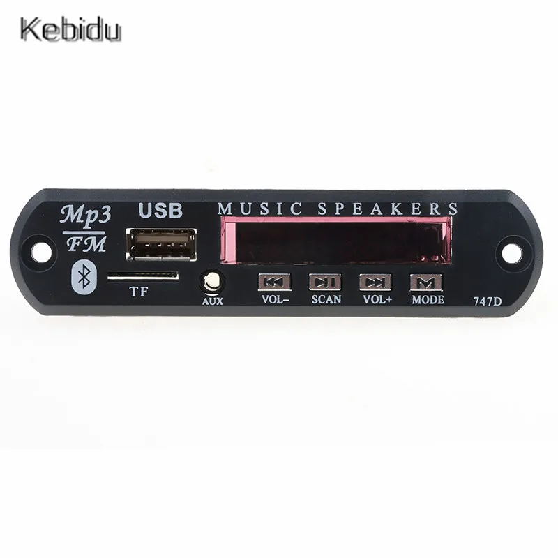 MP3 декодер Kebidu 12 В Bluetooth беспроводной WMA плата аудио модуль USB TF радио для