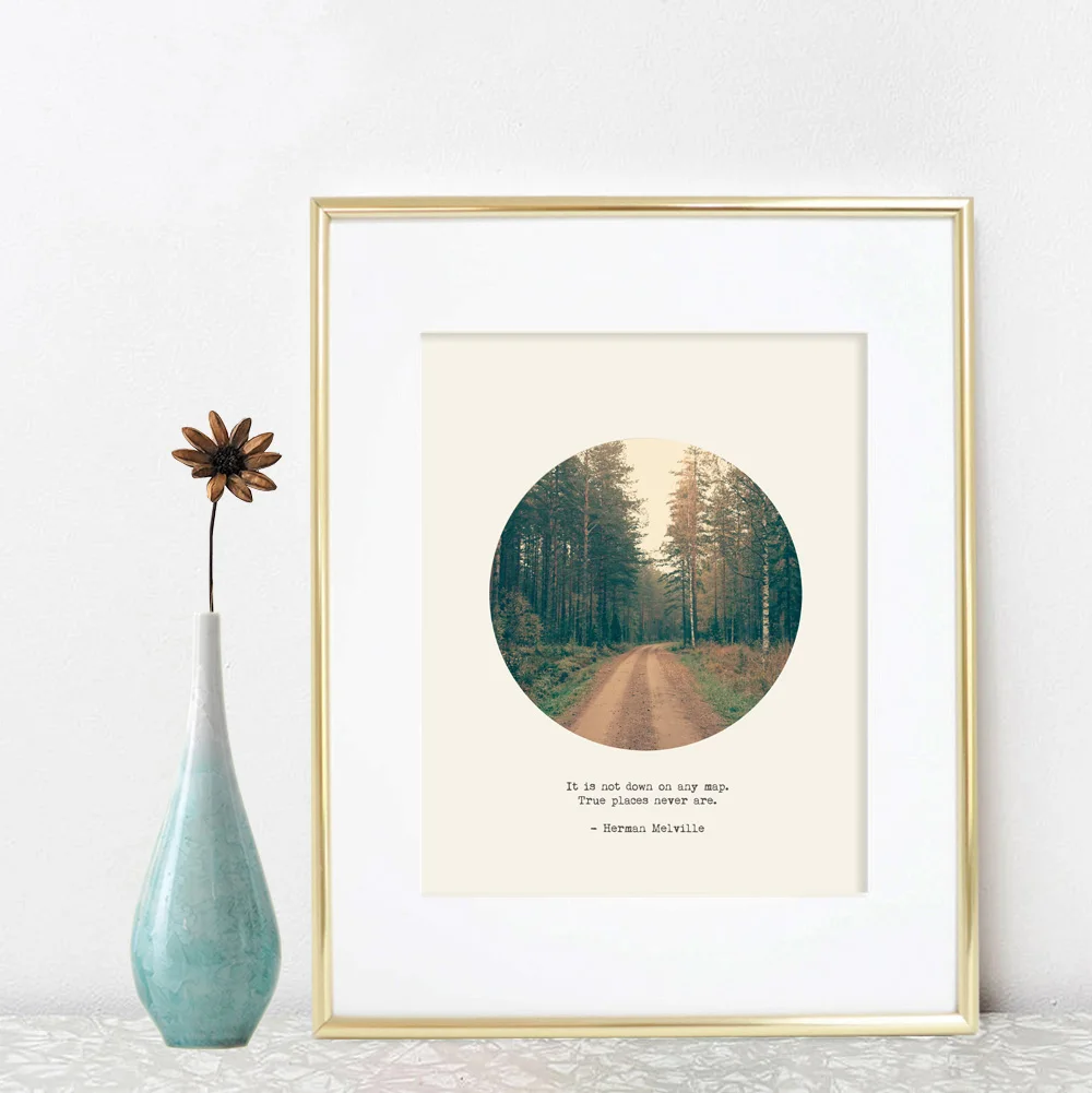 Постер с художественным принтом в лесу постер изображением истинных мест без