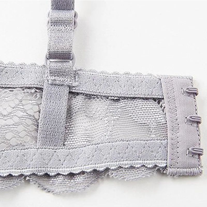 Qizhimiao сексуальный тонкий прозрачный кружевной бюстгальтер комплект нижнего