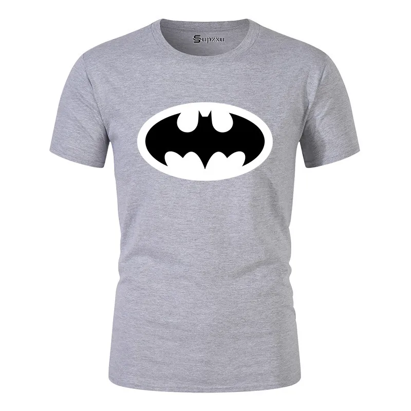 2019 летняя новая модная футболка с принтом Бэтмена уличная Мужская круглым