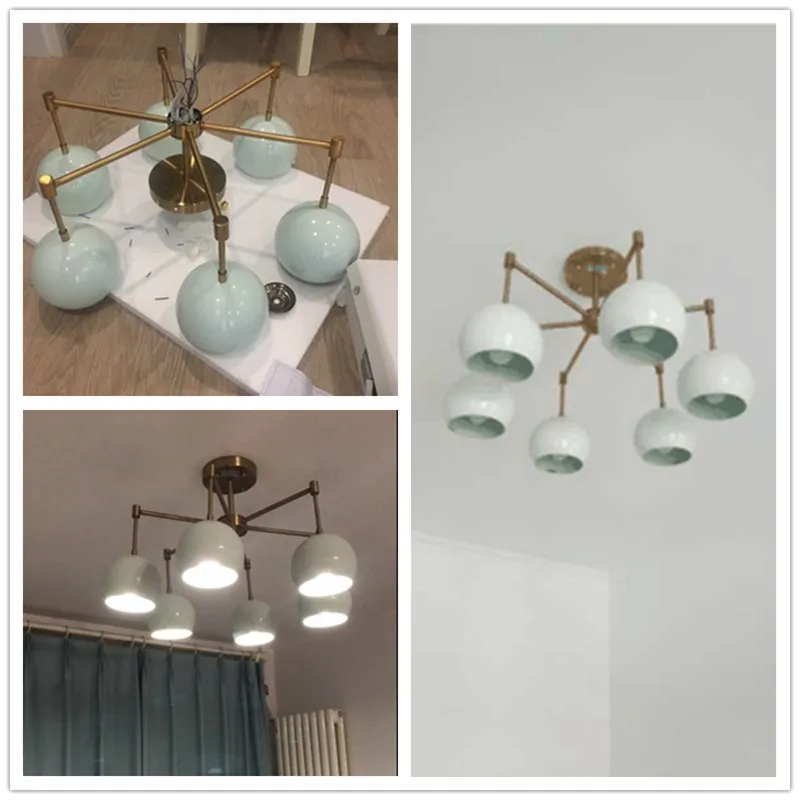Nordic Modern Simple Living Room Ceiling Light American Art Atmosphere Iron Restaurant Bedroom Home Deco Led Hanging Lamp | Освещение
