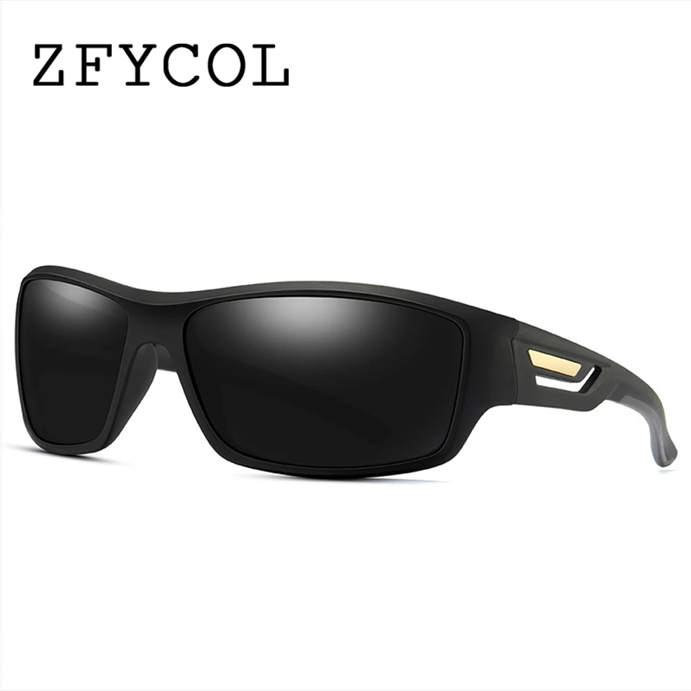 ZFYCOL New Brand Fashion Polarized Sunglasses Men TR90 Frame Travel Night Vision Sun Glasses For Male Driving Golfing Eyewear | Аксессуары