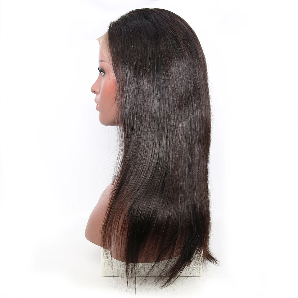 HJ Weave Beauty 300% плотность 5x5 закрытие шнурка парик бразильские прямые натуральные