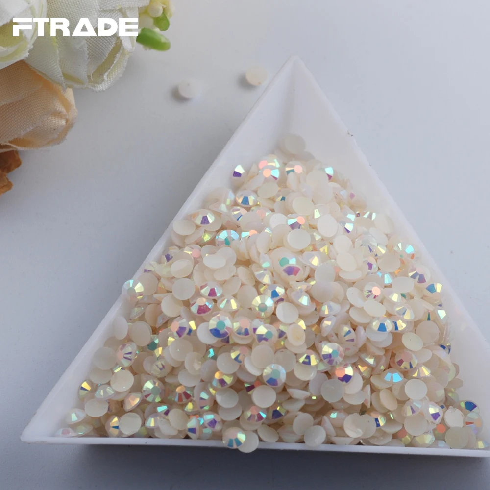 SS12 3 мм стразы для дизайна ногтей 5000 искусственная Смола Желе цвета слоновой