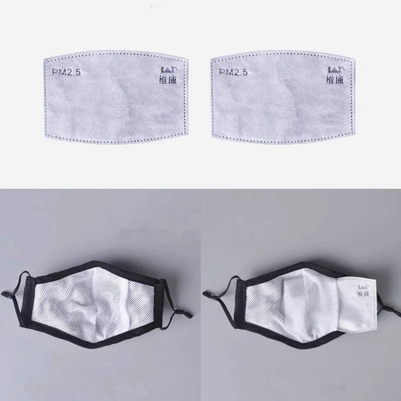 Хлопок PM2.5 черная маска для рта Анти-пыль маска Активированный уголь фильтр ветрозащитный рот муфельной бактерии доказательство маски для лица для защиты от гриппа Вечерние
