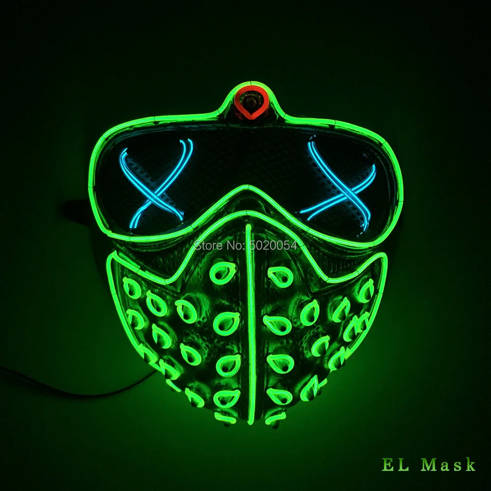 

Payday Led Rave Mask Led Halloween Mask Dance DJ Happy EL Wire Mask For Carnival Masque Halloween Easter Birthday Party