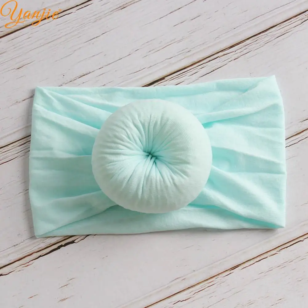 baby blue Широкая мягкая нейлоновая эластичная повязка на голову, классический европейский стиль, подходит для всех детей, девочек, аксессуары для волос, головной убор - Цвет: baby blue