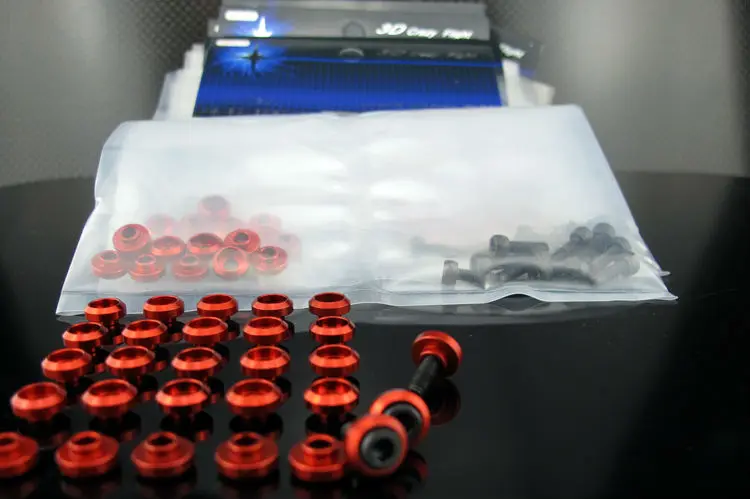 Шайба/прокладка/шайба из алюминиевого сплава красного цвета M3 с винтом 12 9 г для