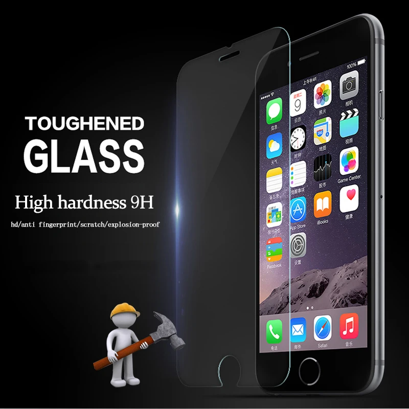 Закаленное Стекло Экран протектор Плёнки для iPhone 6 6S Plus 9 H против царапин