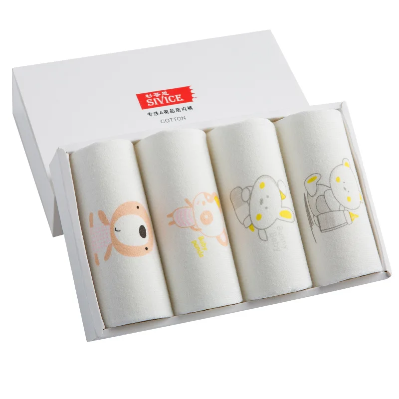 4 шт./лот одежда для девочек нижнее белье шорты хлопковые трусы детей боксеры