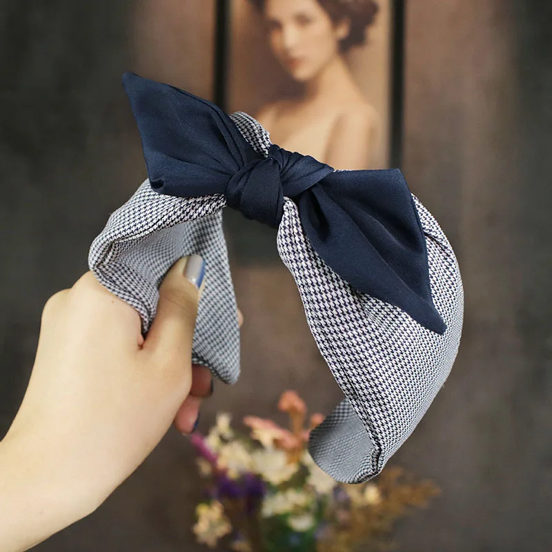 HaimeikangKorean Бутик Hairband уши кролика мягкий матерчатый бант для волос ободок Девушки Женщины наголовный обруч ленты аксессуары Головные уборы