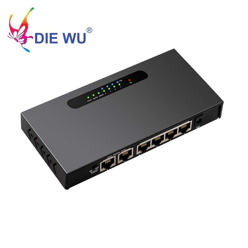 Сетевой коммутатор DIEWU POE 4 порта 100 Мбит/с + 2 s Uplink сетевой для IP камеры с