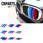 CNPARTS 3 шт. для BMW X5 E70 F15 X1 E84 F48 X3 F25 X4 F26 X6 E71 F16 3D M Передняя решетка радиатора, отделочные полосы, крышка
