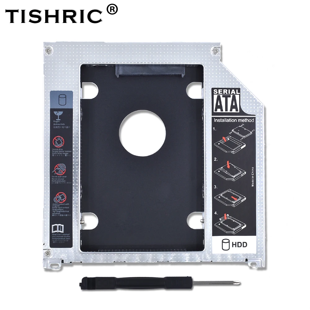 TISHRIC для Macbook Pro 1" 15" 1" Superdrive 9,5 мм кассета SATA Корпус для 2-го 2,5 HDD SSD жесткий диск Оптический отсек Optibay чехол