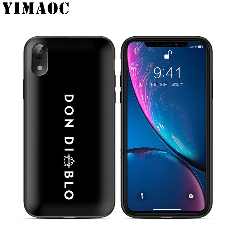 Мягкий силиконовый чехол YIMAOC Don Diablo для DJ черный из ТПУ iPhone X или 10 8 7 6 6S Plus 5 2 SE Xr Xs Max