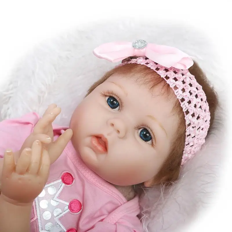 Npkcollection 55 см силикона Reborn Baby Куклы игрушка для малыша девушки прекрасный