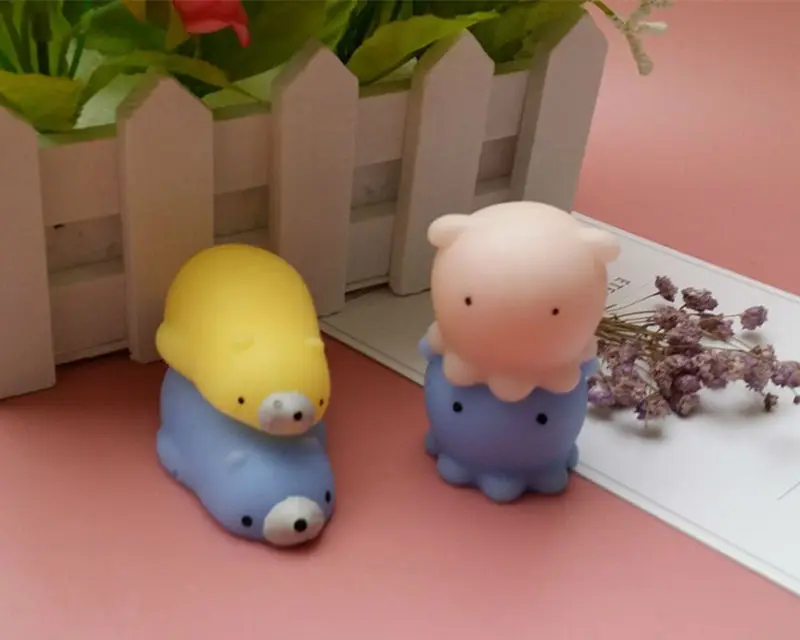 5 шт. Забавный мультфильм животное выдавливание декомпрессии игрушки куклы гайки