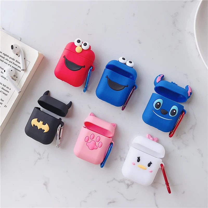 Милый мультяшный Bluetooth беспроводной Чехол для наушников для Apple AirPods Air pods 3D силиконовые наушники для зарядки защитный чехол