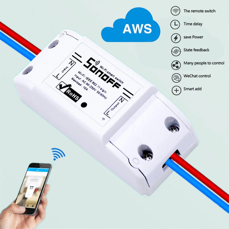 ITEAD Sonoff Универсальный беспроводной Wifi переключатель модуль автоматизации умного