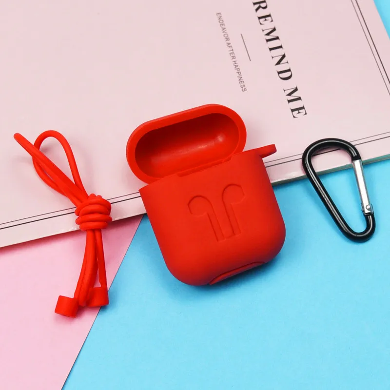 Силиконовый чехол с защитой от потери, аксессуары для airpods, чехлы для наушников