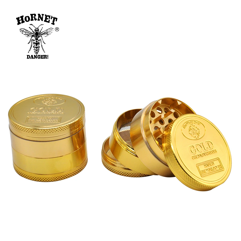 Золотая измельчитель для монет из цинкового сплава 50 мм 4 слойная металлическая