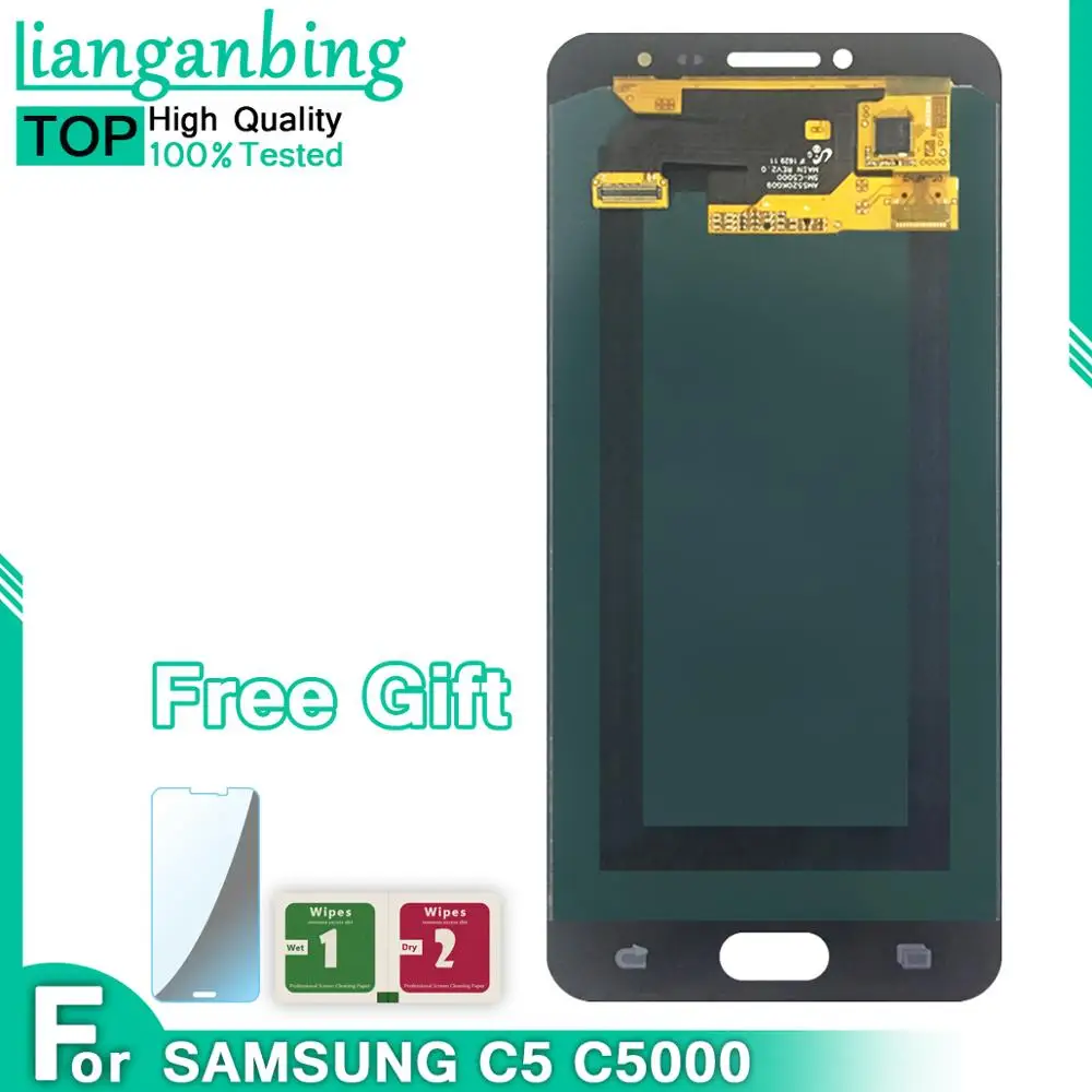 ЖК дисплей Super AMOLED для Samsung Galaxy C5 C5000 100% протестированный рабочий сенсорный экран в
