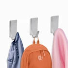 Крючки для полотенец, подвесные крючки для халата, настенные крючки для хранения, для кухни, ванной комнаты, настенная клейкая вешалка, 12 шт.