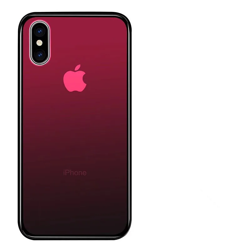 SPCASE закаленное Стекло чехол для телефона iPhone X 6 г плюс S 7 8 Цвет постепенное