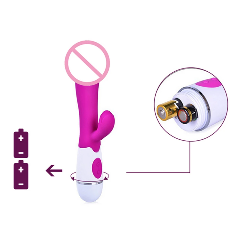 1 шт. фаллоимитатор вибратор G Spot кролик двойной вибрации силиконовый