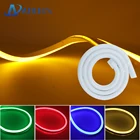Светодиодсветодиодный Неоновая Гибкая лента, 8 мм, 12 В постоянного тока, светодиодная неосветильник лента SMD 2835 120, светодиоды sm, водонепроницаемая мягкая веревочная трубка для светильник щения, украшения дома