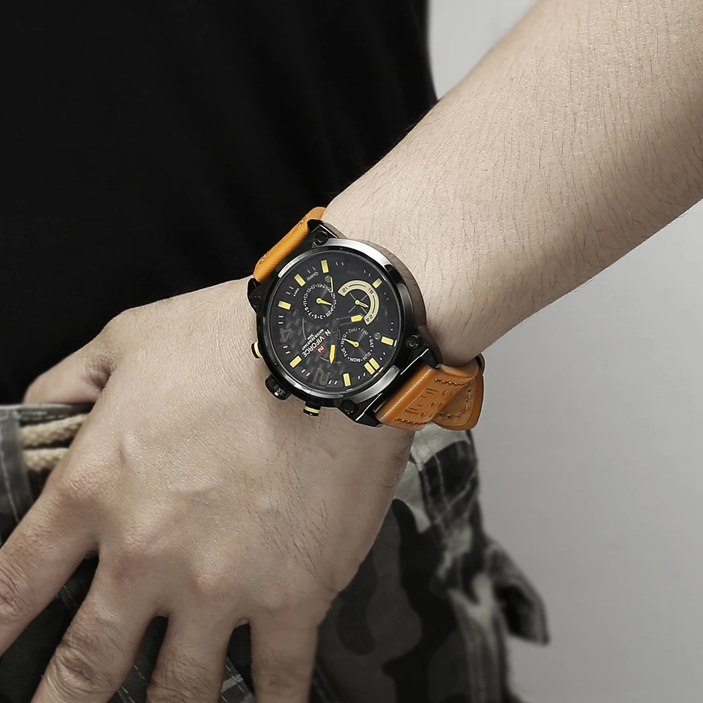NAVIFORCE спортивные мужские военные кварцевые часы Топ люксовый бренд s модные
