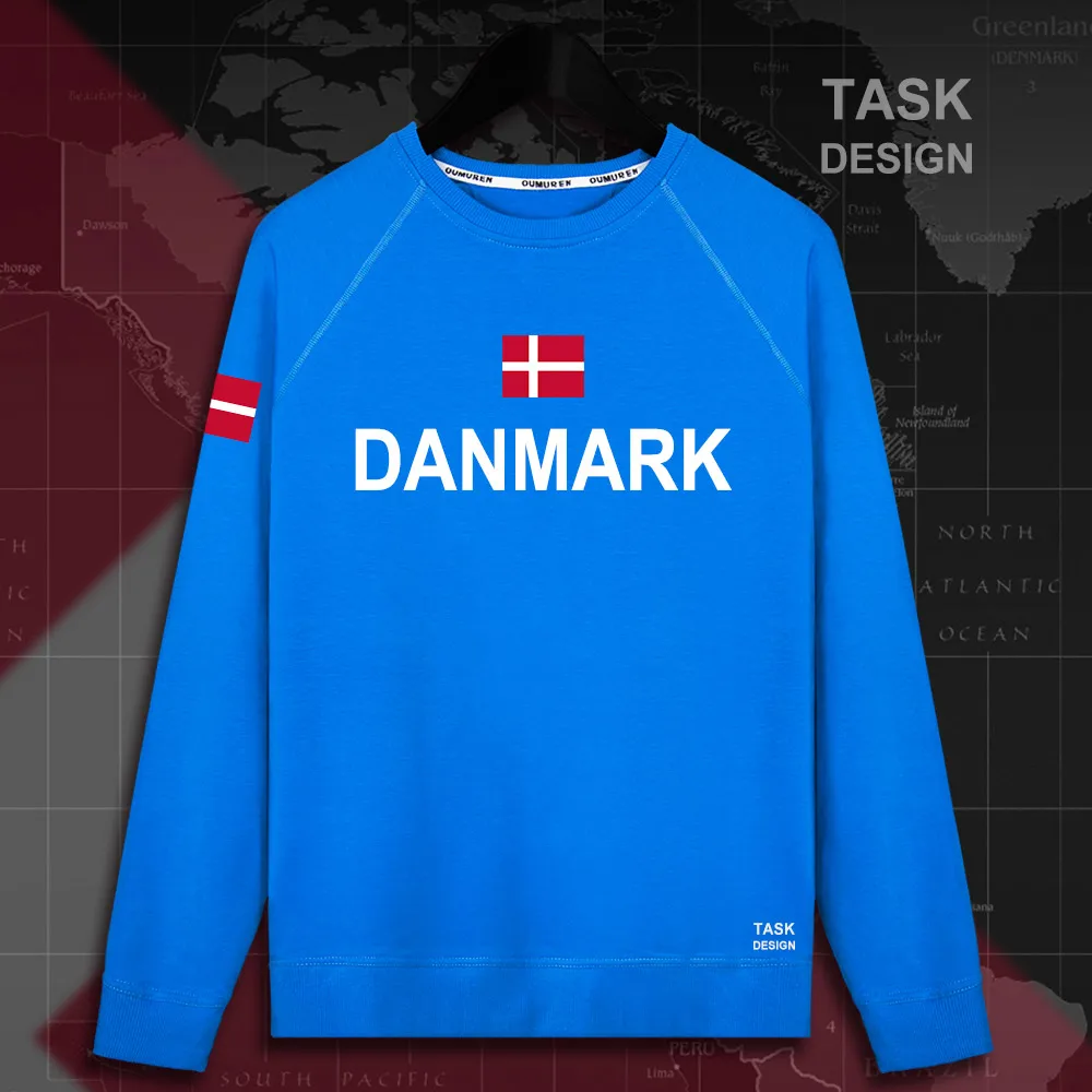 Дания Датский Danmark DK DNK Мужская толстовка пуловеры толстовки новая уличная одежда