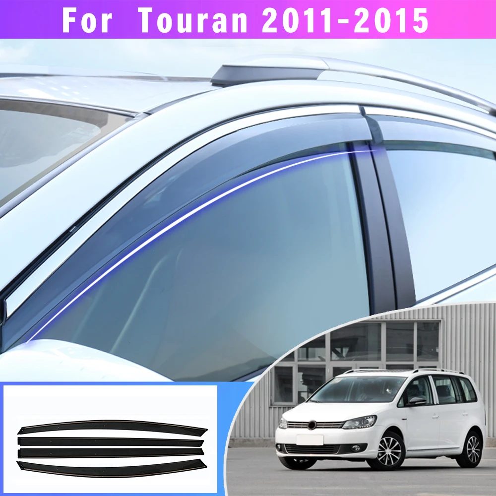 4 шт. защитный козырек от дыма и дождя для Volkswagen VW Touran 2011 2012 2013 2014 2015|Навесы укрытия|