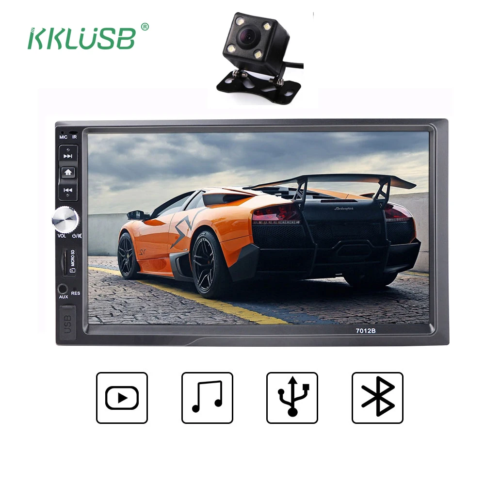 2 DIN аудио стерео 7 дюймов Bluetooth TFT сенсорный Экран Авто Аудио Авторадио 12 В