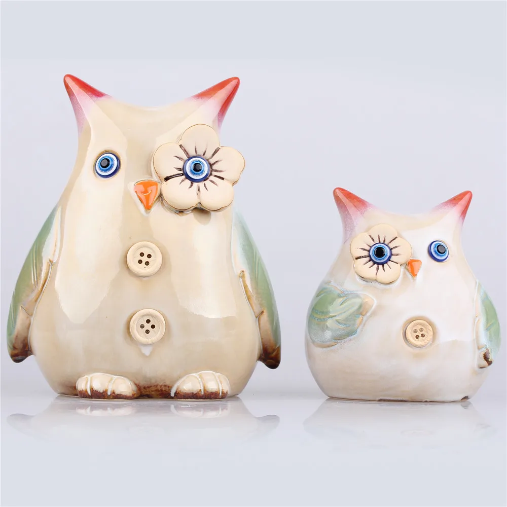 Керамические поделки творческие украшения для дома 2 шт. птицы с цветком