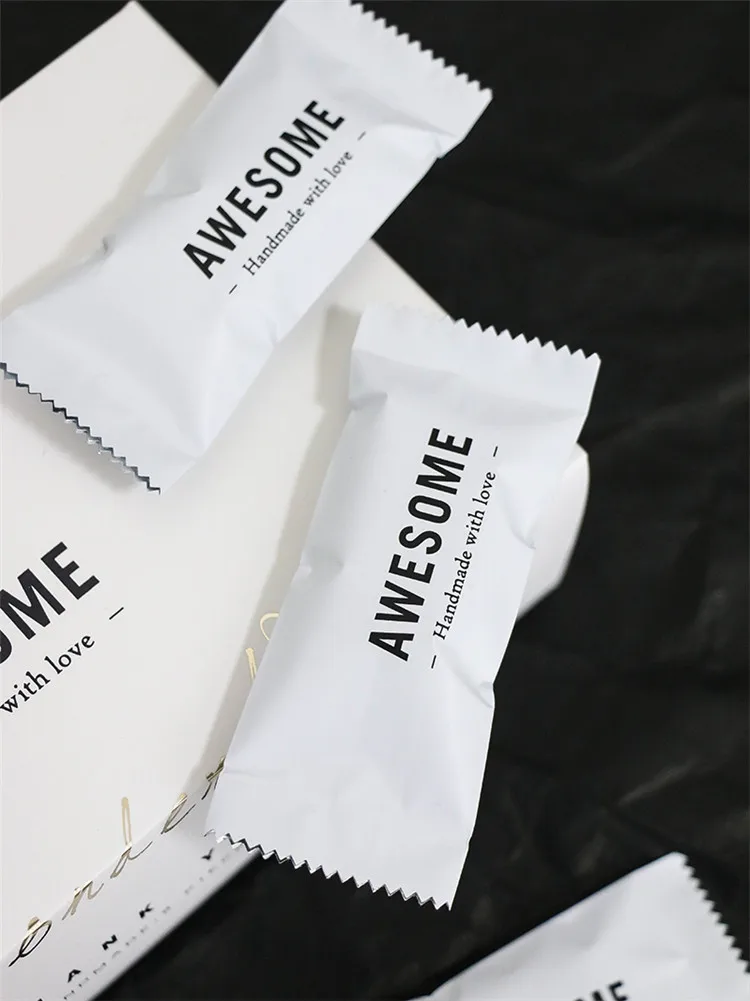 2000 х утолщенные чисто белые персонажи серии Nougat обертка элегантный алюминий