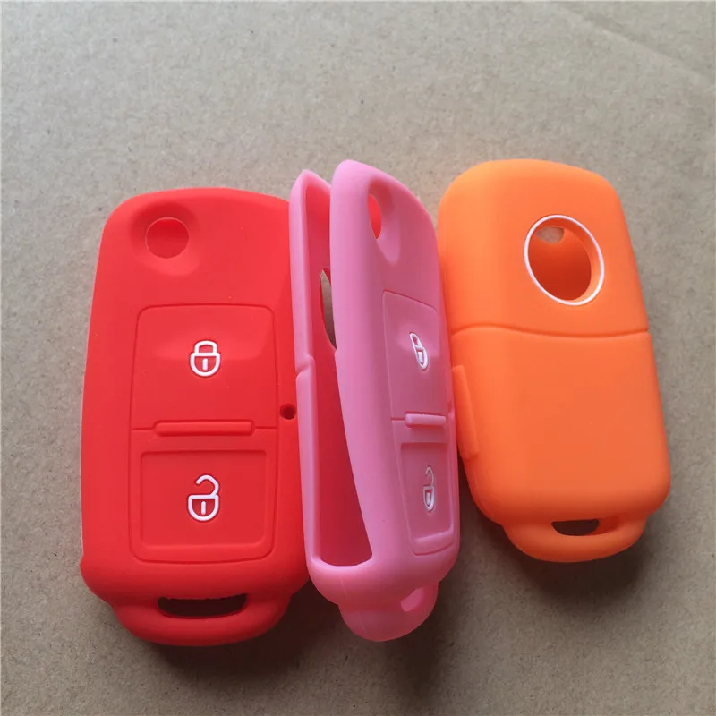 6 видов цветов силиконовый Прокат ключевые чехол держатель для VW Amarok Поло Гольф MK4