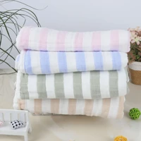 bamboo fiber color gauze bath towel childrens summer cool blanket baby four layer bamboo cotton towel children