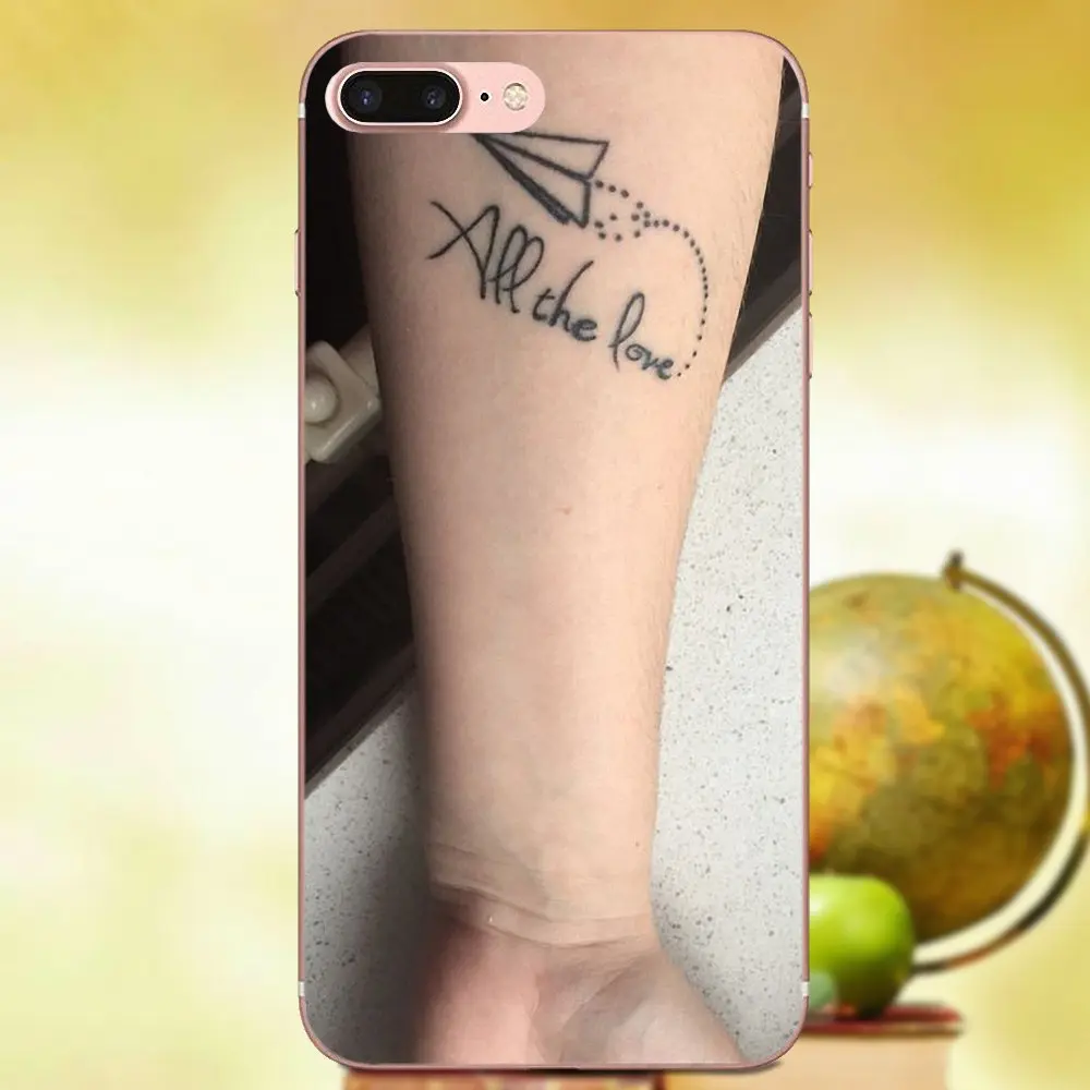 Мягкие чехлы для телефонов с татуировкой в одном направлении Apple iPhone 4 4S 5 5C 5S SE 6 6S 7