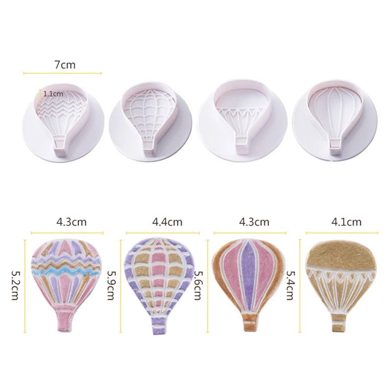 Basedidea 4 шт./компл. форма для торта с воздушным шаром DIY пресс выпечки трехмерные